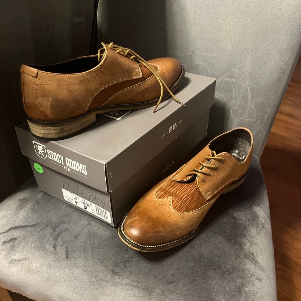 Stacy Adams Brown Lace Up Front Oxford